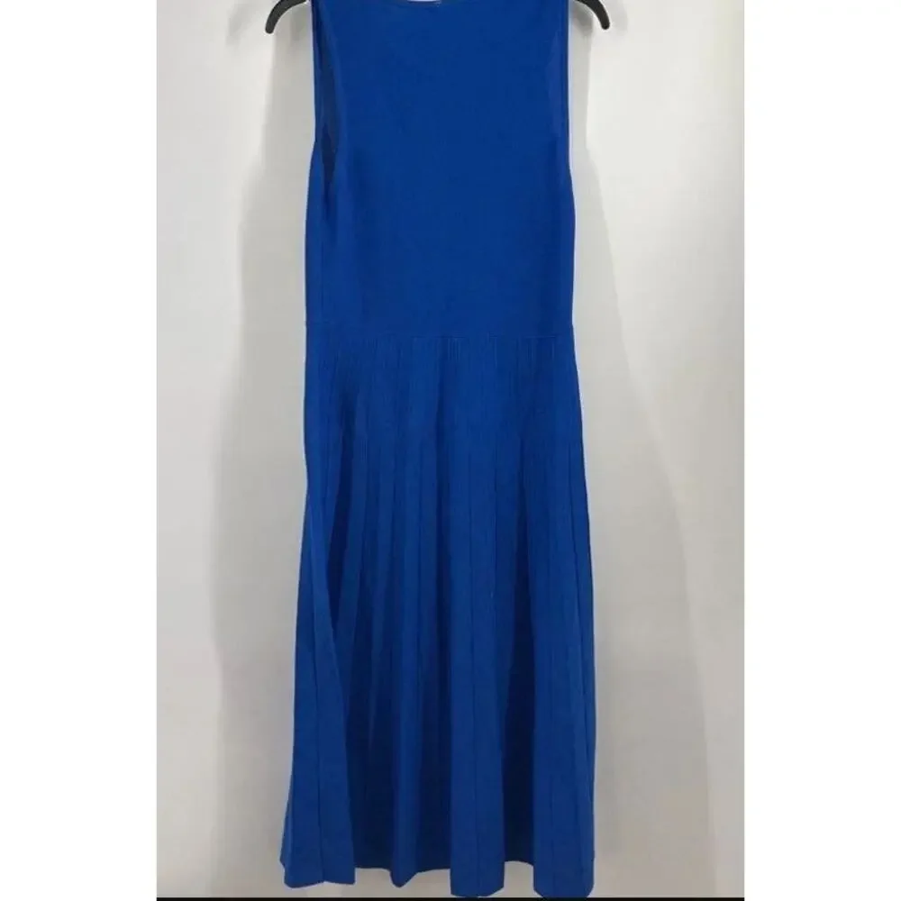 NWT Edited by Remi Bader Womens Pleated Rib Knit Midi Sweater Dress Size Medium